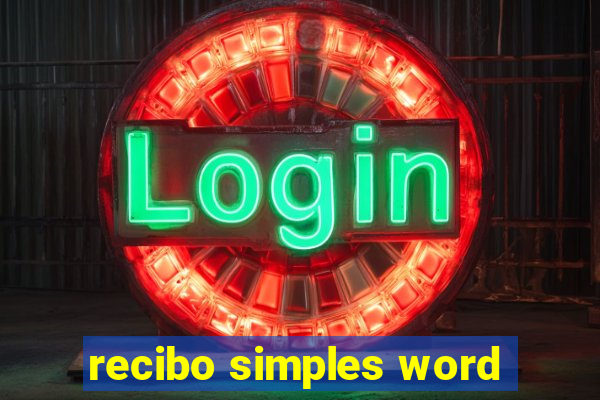 recibo simples word